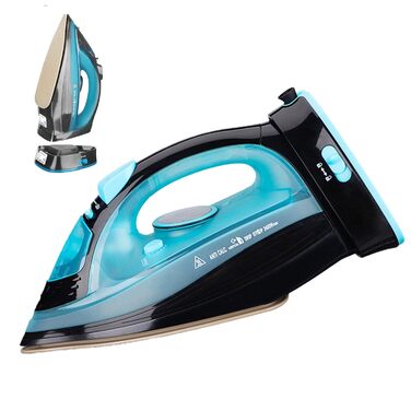 Пароочищувач для одягу бездротовий 2400W з керамічною підошвою, вертикальне прасування, функція Steam Iron Blau2