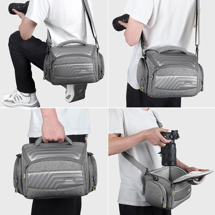 Водонепроникна сумка для камери DOMISO: для DSLR, системних та компактних камер Canon, Sony, сіра