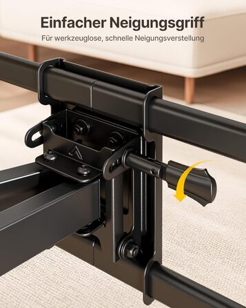 Настінна кріплення для телевізора monTEK, 37-90 дюймів, до 75 кг, з подвійними шарнірними руками, регулювання нахилу, поворот і витягування, VESA 600x400