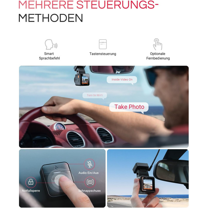 Відеореєстратор VANTRUE E1 Pro 4K HDR STARVIS: Автомобільний відеореєстратор з GPS, Wi-Fi, нічним баченням та паркувальним режимом