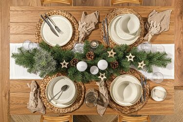 Набір посуду SÄNGER Key West 30 предметів: тарілки для 6 осіб, миски, чашки, серія VALUE COLLECTION, кремовий колір з пісочною текстурою