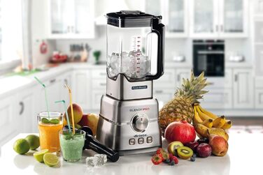 Ariete 577, Blendy Pro Power Blender, Stainless Steel, 2-Liter Capacity, 6 Blades, 6 Speeds, Pulse, Ice Crushing, Smoothie, EK1, 2000 Watts, 32000 RPM