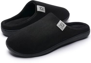 Тапочки для дому WateLves з Memory Foam для жінок та чоловіків, чорні, 46/47 EU