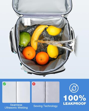 Large Cooler Bag Waterproof Insulated Leakproof Rolltop Cooler Bag Backpack Soft Cooler for Food & Drinks for Beach/Picnic/Camping