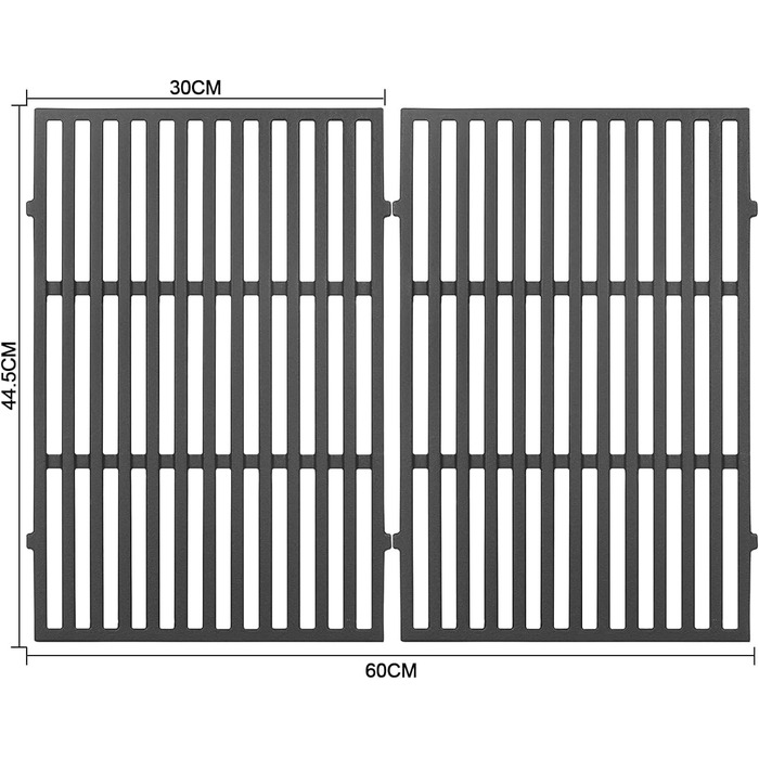Решітка для гриля Weber Spirit 300 серії (Gusseisen), 44,5 x 30 см. Сумісна з E310, E320, E330, SP310, Genesis Silver B/C