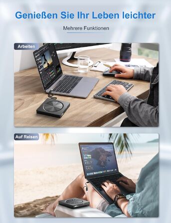 Зовнішній CD/DVD привід USB 3.0 та USB-C, оптичний накопичувач CD/DVD +/-RW ROM Brenner для ноутбука, ПК, MacBook, iMac (Windows, MacOS, Linux)