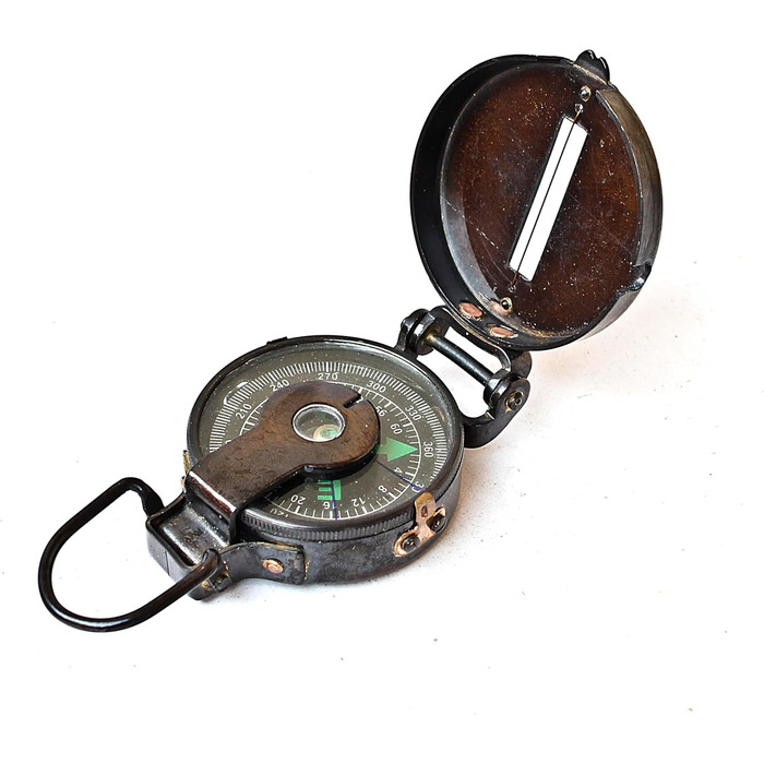 Royal Antique Lensatic Vintage Navigational Nautical Compass Authentic Brass Instrument