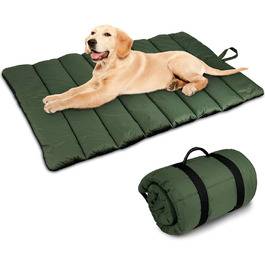 Водонепроникний килимок для собак 110 x 68 см, товстий, м'який, зручний, для подорожей, прання, кемпінгу, на вулицю (оливковий)