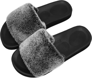 Пухнасті домашні тапочки COFACE для жінок, теплий халат, шльопанці, літні/зимові тапочки для душу, пухнасті шльопанці для жінок, рожевий колір (40 EU, Коала сірий)