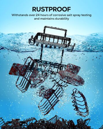 Підставка для мила на 2 рівні від Nieifi з водовідведенням, нержавіюча сталь, без свердління для душової кабіни, чорна