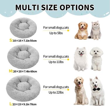 Килимок для котів DONWEI, м'який, у вигляді подушки-пончика, 50 см, сірий, для собак та котів