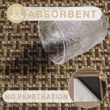 При welcoming-килимок LEKEEPGO для входу, протиковзний вологопоглинаючий килим у передпокій, що миється, коричневий, 43x75 см