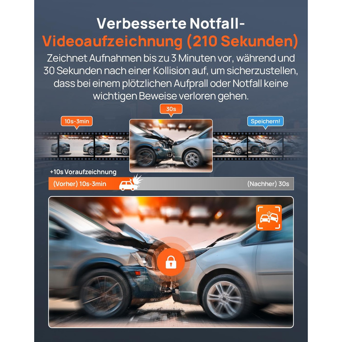 Автомобільний відеореєстратор 70mai A810S 4K з HDR, нічним баченням STARVIS 2, ADAS та карткою пам'яті 128ГБ, 24/7 моніторинг паркування