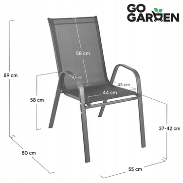 Садовий стілець GoGarden, метал, зелений