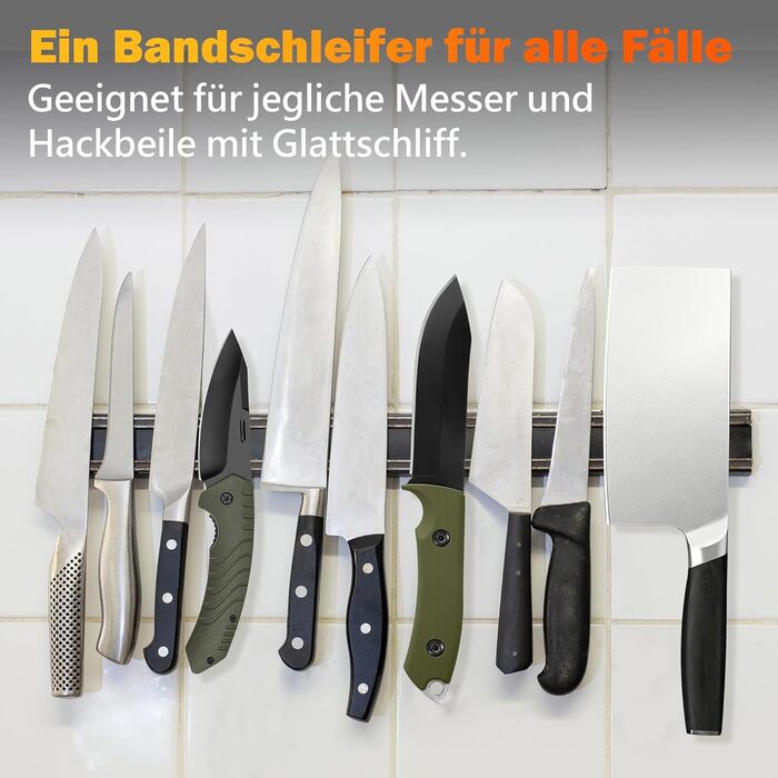 Електричний точило для ножів Band Messerschärfer TG2002 - професійний точило з 4 ступенями для конвексної заточки ножів