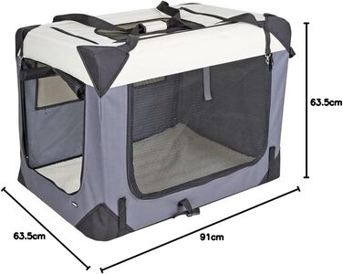 Kerbl Pet Transportbox Journey - переноска для тварин, сірий/бежевий, 81x58x58 см