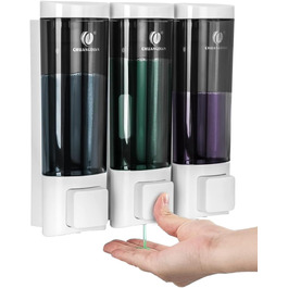 Ручний дозатор мила CHUANGDIAN, настінний, 200 мл, білий (трійка білий)