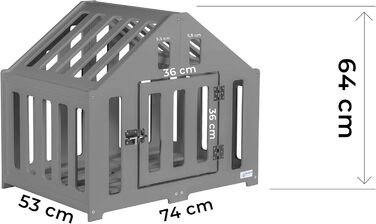 Будка для собак з дерева, клітка для собак із замком, вольєр для собак, чорна, для дому, підходить для собак та котів