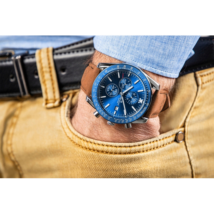 Чоловічий годинник Giewont Chronograph Sapphire, коричнево-синій GW8720-A2