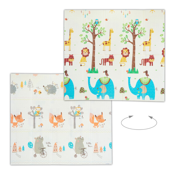 Relaxdays Foldable Play Mat with Animals