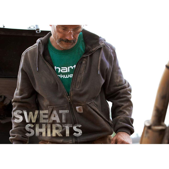 Світшот Carhartt чоловічий, вільний крій, логотип, середньої ваги, колір морської хвилі (Marineblau), новий