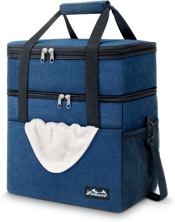 Термосумка Viedouce 21L: ізольована сумка-холодильник для пікніків та подорожей (синій)