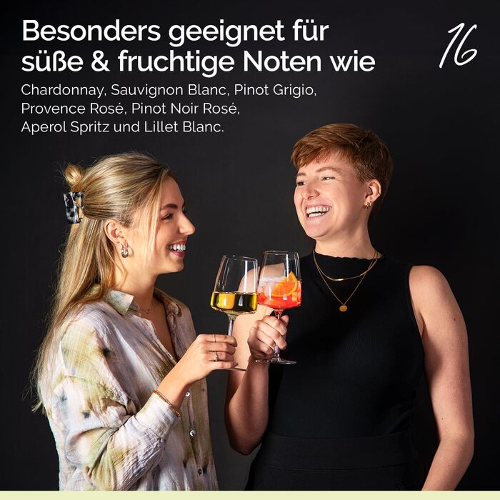 Набір склянок для білого та рожевого вина 16hundred® Moderne | 6 шт. | 450 мл | Італія