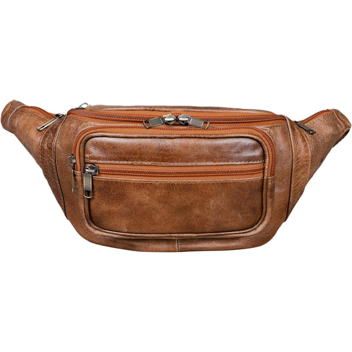 STILORD 'Maverick' - чоловіча/жіноча поясна/наплічна сумка з м'якої шкіри. Ідеальна для подорожей, фестивалів, трекінгу. Колір: античний коричневий