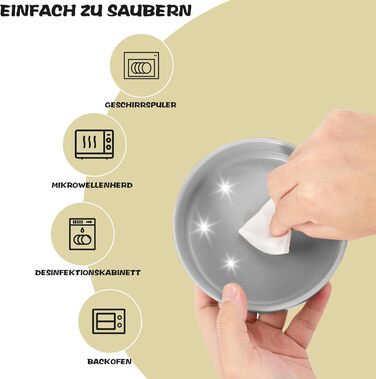 Миска для собак з кераміки, 400 мл, подвійна миска для корму, піднята миска для собак з бамбуковим підставкою та нековзним килимком для маленьких та середніх собак (сіра)