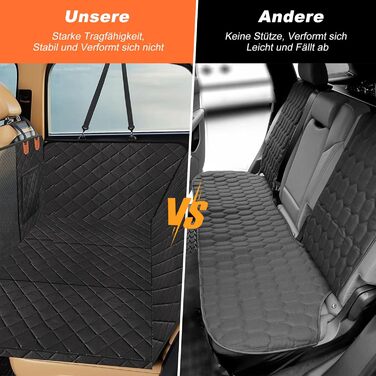 Водонепроникна захисна підстилка для собак у машину, для заднього сидіння, з кріпленнями для безпеки, сумісна з більшістю авто, SUV та пікапами