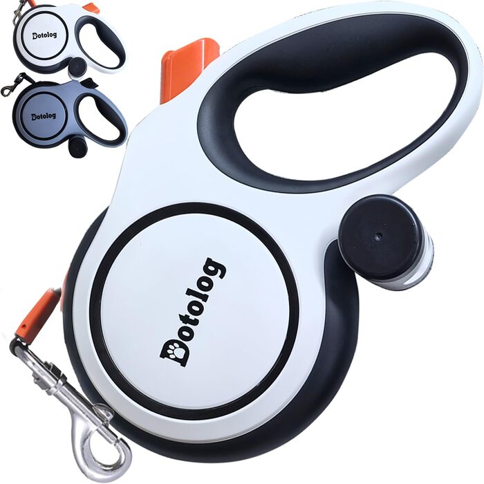 Рулетка для собак, висувна поводок-рулетка для середніх та великих собак до 50 кг, чорний, 8 м