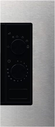 Вбудована мікрохвильова піч Zanussi ZMSN5SX, 17 л, 700 Вт, вбудована, чорний/нержавіюча сталь