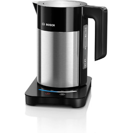Електрочайник Bosch TWK7203, бездротовий, 1,7 л, 2200 Вт, 7 температур, авто відключення, захист від перегріву, функція підтримки тепла, чорний