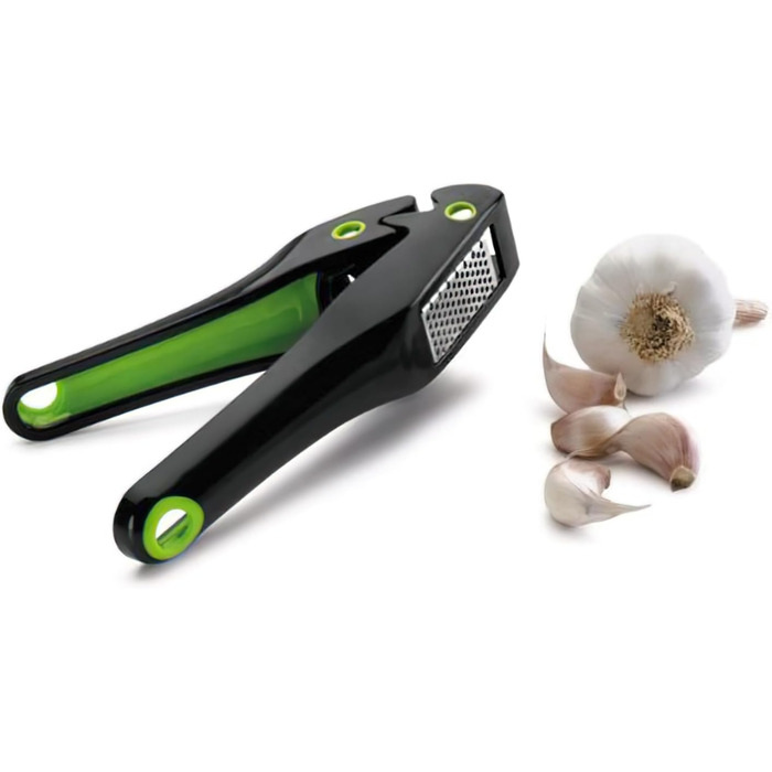 Пресс для часнику IBILI Easycook, нержавіюча сталь, срібно-чорний-зелений, 19 x 4 x 6 см