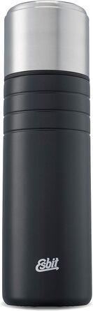Esbit Majoris Insulated Bottle with Cup - 1000ml Stainless Steel Thermos for Hot & Cold Drinks - Black