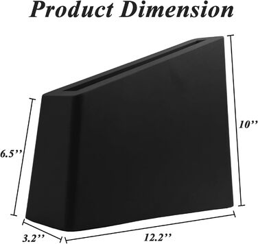 Magnetic knife block, black wooden holder, knife display holder, magnetic stand with strong improved magnets, knife strips