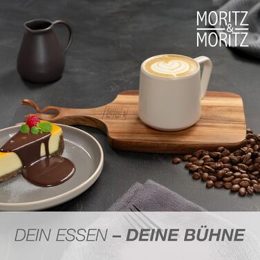 Набір кавових чашок Moritz & Moritz CAVO Stone (6 шт.) - 500 мл, кераміка, стильний дизайн з ручкою