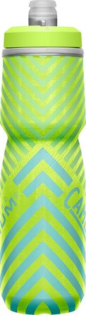 Спортивна пляшка для води CAMELBAK Podium Chill 710 мл, ізоляційна, для бігу, велоспорту та туризму, смугаста лайм/синя