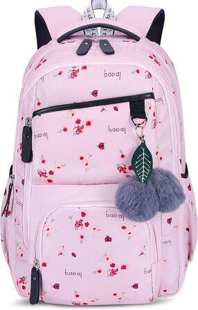 Рюкзак для дівчаток з квітами: шкільний, для подорожей, на ноутбук (рожевий)