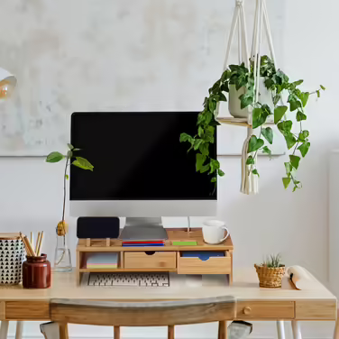 Relaxdays Bamboo Monitor Stand