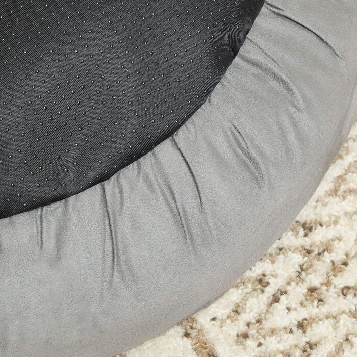 Кругла лежанка для собак та котів Feandrea, діаметр 50 см, сірого кольору