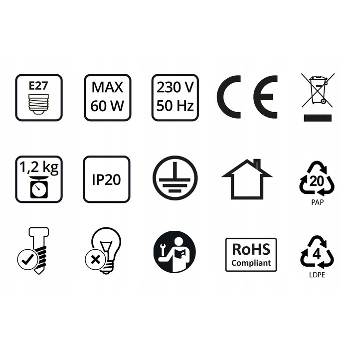 Підвісна лампа Luxolar 485, 3 цоколі E27
