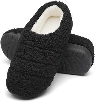 Тапочки халатні Mishansha зимові, унісекс, з піною Memory Foam, хардсоул, 36-47, білі (чорні Onyx, 38/39 EU)