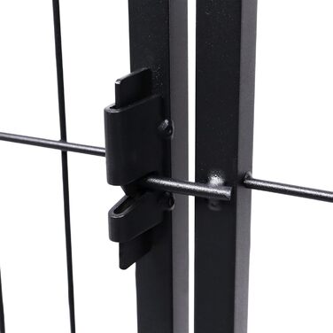 Вольєр для цуценят на 6 частин, 80 см, з 1 дверима та 5 фіксаторами, гнучкий та складаний, для дому та саду