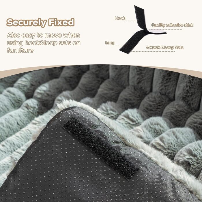 М'яке ліжко для собак Avont, килимок-подушка для собак та котів знімний та пральний чохол, антиковзаюче дно (Темно-сірий, L)