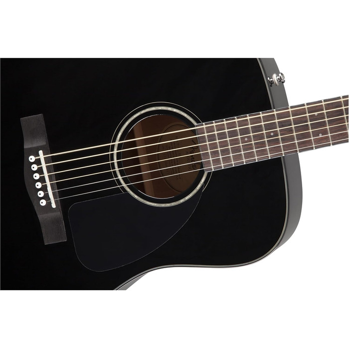 Акустична гітара Fender CD-60 Dreadnought V3 DS, чорний колір, палісандровий гриф, для правшів, з безкоштовними онлайн-уроками Fender Play