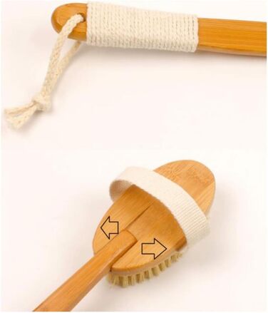 20-inch Bath Accessories for Women, Bath and Body Brushes with Hog Bristles, Long-Handle Bamboo Bath Brushes, Back Scrubber for Shower for Men