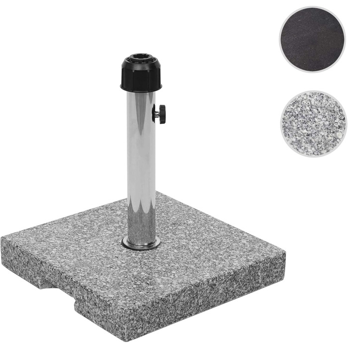 Mendler Umbrella Stand HWC-F92, Umbrella Stand Umbrella Holder, Granite - 24kg Round Grey