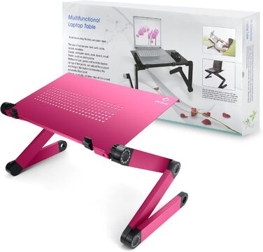 Підставка для ноутбука LifeBasis, складна, регульована, рожева, до 17 дюймів