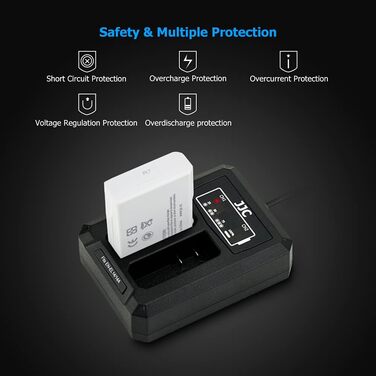 Подвійний USB зарядний пристрій для камер Nikon (D5600, D5500, D5300, D5200, D5100, D3500, D3400, D3300, D3200, D3100, DF) - сумісний з акумуляторами EN-EL14/EN-EL14A